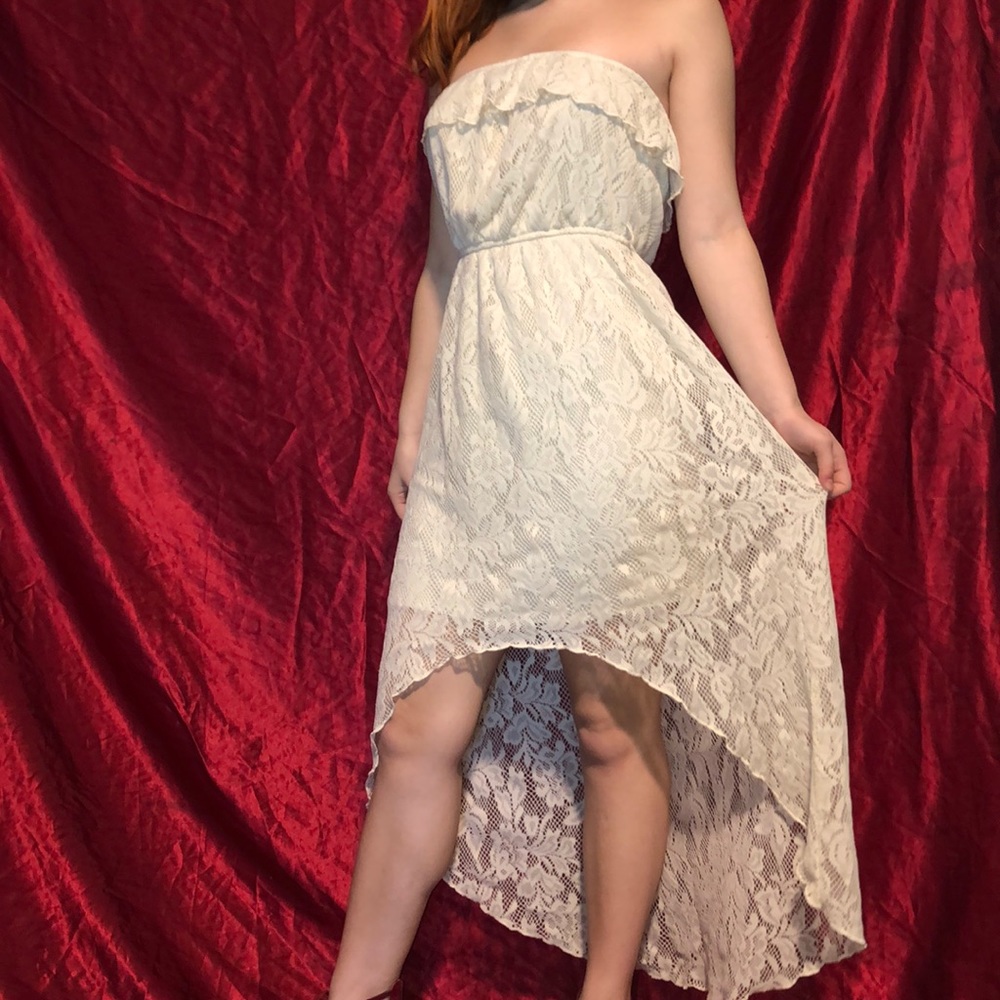 Off white small lace dress $15
